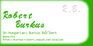 robert burkus business card